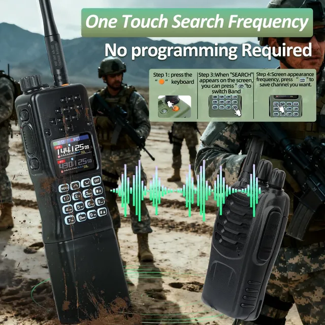 For AR-152 PRO GPS 3G POC Ham Radio for Tactical Multi Band Long Range High Power NOAA Portable Walkie Talkie
