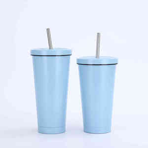 High aesthetic solid color office and business straw <b>cup</b> - Product Image 5