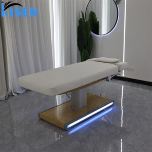Lit de beauté KISEN, équipement de salon japonais, 3 moteurs, lit de traitement réglable pour salon et spa, table de massage électrique, soins du visage et cosmétiques - Product Image 5