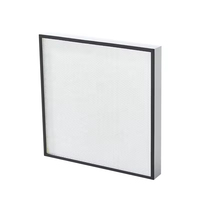 Filtre HEPA H13 H14 résistant aux hautes températures, à cadre en aluminium, plissé profond, pour la fabrication de salles blanches semi-conductrices