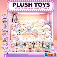 Peluche mignonne de dessin animé de 8 pouces pour machine à griffes, prix de vente en gros pour magasin d'amusement