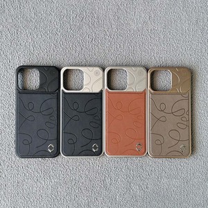 Étui diffuseur magnétique en cuir JOYPORODO V-A02 Artistic Line pour Samsung S25 Ultra et <span class=keywords><strong>iPhone</strong></span> 13 <span class=keywords><strong>14</strong></span> 15 16 17 <span class=keywords><strong>Pro</strong></span> Max, <span class=keywords><strong>coque</strong></span> métallique - Product Image 4
