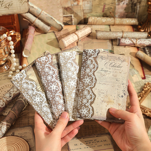 Papier de scrapbooking vintage IMODA, 50 feuilles, papier de collage à bordures irrégulières <span class=keywords><strong>pour</strong></span> loisirs créatifs, fournitures <span class=keywords><strong>pour</strong></span> bullet journal - Product Image 2