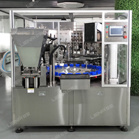 LIENM Machine de remplissage et de capsulage rotative de bouteilles en verre de bureau pour crèmes cosmétiques liquides Machine de remplissage et de capsulage