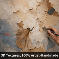 Peintures murales sur toile encadrée 3D en acrylique peintes à la main, taille personnalisée, vente en gros, style moderne, pour la décoration de la maison et des hôtels, motifs floraux abstraits