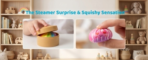 Juguete antiestrés de EVA con forma de dumpling y cara sonriente, colores arcoíris, nuevo y lindo, para niños de 5 a 7 años, caja sorpresa - Product Image 4