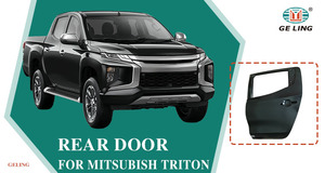 Carcasa de puerta trasera de panel negro derecho e izquierdo para Mitsubishi Triton <span class=keywords><strong>L200</strong></span> 2019 2020 - Product Image 6