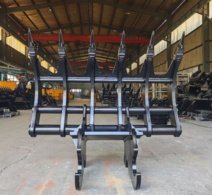 RSBM Râteau à racines pour excavatrice de 15 tonnes, modèle WBM150, style CAT, avec supports spéciaux pour le défrichage - Product Image 1