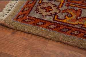 พรมขนสัตว์แบบตุรกีลายเรขาคณิต9x12ย้อมสีผักปรับแต่งได้สำหรับห้องโถงออกกำลังกายบ้านสวดมนต์ปิกนิก10มม. - Product Image 5