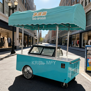 Carrito de Helados Eléctrico con Precio de Fábrica, Carrito de Comida Móvil para Hot Dogs y Paletas Heladas, Exhibición Comercial de Gelato de Fibra de Vidrio en Venta - Product Image 4
