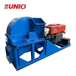 Diesel Wood Branch Hammer Mill Crusher Wood Chipper Grinder Hammer Mill Crusher Mobile Crusher Making Sawdust Shaving Machine