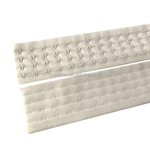 4 filas de corsé desnudo gancho cinta para los ojos Beige cepillado espalda poliéster de alta calidad largo en rollo sujetador gancho y cinta para los ojos - Product Image 3