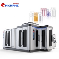Highfine स्वत: एक कार्यक्रम बोतल उड़ा भरने सील मशीन दवा भरने की मशीन