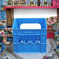 JOIN Caisse de rangement en plastique maillé pour bière, 12 trous, empilable, recyclable, durable, personnalisable