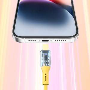 เหมาะสำหรับ iPhone Android Type-C 6A ชาร์จเร็วพิเศษ PD โปร่งใสเทปไฟ66W - Product Image 4