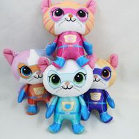 Super Kitty Team Crystal Super Soft Plush Toy Stuffed Animal Toys Blue Kitten Doll Children Toy Gift