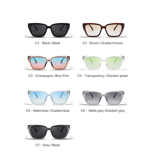 21039 thời trang chất lượng cao kẹo màu phân cực Shades Thiết kế biểu tượng tùy chỉnh PC + CP vuông khung Kính mát phụ nữ người đàn ông 2025 - Product Image 5