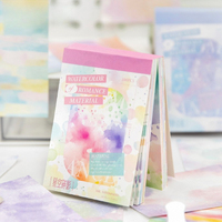 Bloc-notes avec 100 feuilles par paquet, collection romantique en aquarelle, design à mélange de couleurs haute capacité