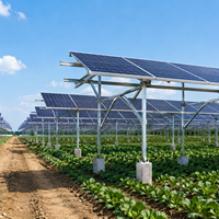Structure de ferme solaire en aluminium sur mesure, inclinaison 10-45°, charge éolienne 60 m/s, durée de vie 25 ans, pour système de montage au sol