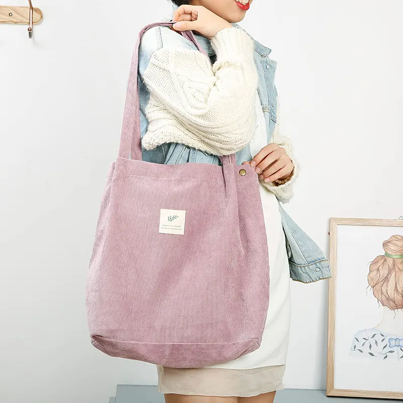 customized women plastic recycled carry cloth shopping tote bag net canvas foldable shopping bags