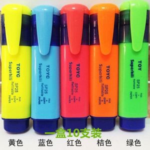 Marcadores fluorescentes Superhili, 7 colores, punta gruesa para papel, copias y fax SP25 - Product Image 2