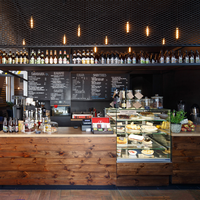 Conception d'intérieur pour boulangerie-café, service de rénovation de café commercial sur mesure, décoration moderne et industrielle pour boulangerie-café