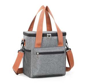 Sac à déjeuner isotherme double couche durable personnalisé, doublure thermique anti-fuite et bandoulière, sac à déjeuner bento, sac isotherme - Product Image 1