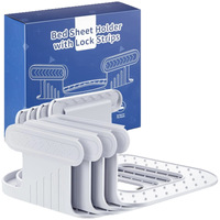 Organisateur de draps en plastique robuste Zlumber Lock, support de draps d'angle ouvert pour la collection de literie de chambre à coucher, salon