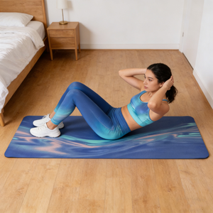 Tapete de Ejercicio Deep <span class=keywords><strong>Blue</strong></span> Fitness, Textura Antideslizante y Resistente al Agua, Mayor Soporte y Protección para las Articulaciones - Product Image 1