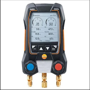 ชุดอุปกรณ์วัดความดัน Testo 550s 0564 5503 รุ่นยอดนิยม พร้อมสายเติม ชุดดิจิตอลแมนิโฟลด์ หัววัดอุณหภูมิแบบหนีบไร้สาย รับประกัน 1 ปี - Product Image 1