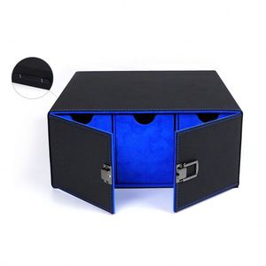 Boîte à cartes de jeu à trois rangées en PU, style tiroir avec serrure, pour 1800+ cartes de jeu de la marque Wanzhi, boîte à cartes portable dédiée en PU - Product Image 2