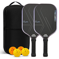 Raquette de pickleball en fibre de carbone T700 sans bordure, cadre thermoformé, surface texturée mate, raquette professionnelle