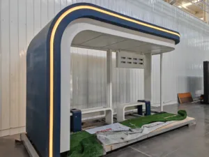 Soluciones de Paradas de <span class=keywords><strong>Autobús</strong></span> Prefabricadas y Estándar de Luhao para Transporte Público y Uso Escolar, con Estructura de Acero Resistente - Product Image 2