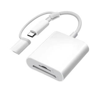 Adaptateur multiport USB-C 2-en-1 pour lecteur de carte SD, dongle Type-C Micro pour cartes SD TF, installation externe pour téléphone et tablette - Product Image 3