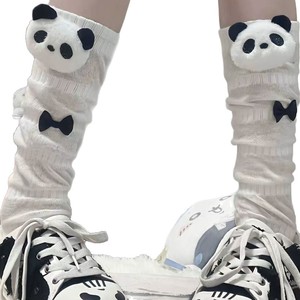 Chaussettes mi-mollet Panda blanches respirantes pour femmes, style Lolita, douces, mode JK, printemps-été - Product Image 4