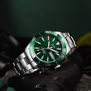 Montre automatique mécanique pour homme avec mouvement Seiko, Green Water Ghost, étanche 100 m, fonctions de plongée sportive GMT - Product Image 3