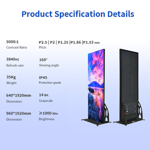 Outdoor Waterproof <strong>Standing</strong> LED Advertising Machine Single/Double Sided Street <strong>Billboard</strong> Front/Rear Service Digital Signage - Product Image 4