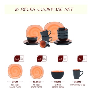 Vajilla Navideña en Oferta, Platos y Tazones de Cerámica, Juego Completo de 16 Piezas, Juego de Vajilla Pintada a Mano para 4 Personas - Product Image 2