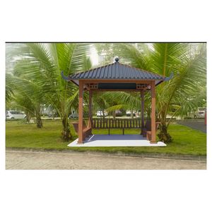 Gazebo Moderno y Sencillo de Aleación de Aluminio con Detalles de Volantes <span class=keywords><strong>en</strong></span> Cobre, Anticorrosión, Tamaño Personalizable para Eventos de Boda - Product Image 3
