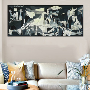 Reproductions de célèbres peintures sur toile de <span class=keywords><strong>Guernica</strong></span>, impressions sur toile, œuvres d'art par Picasso, tableaux muraux pour la décoration du salon - Product Image 2