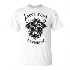 T-shirt Suck It Up Buttercup Highland Cow, unisexe, taille adulte S M L XL XXL - Product Image 2