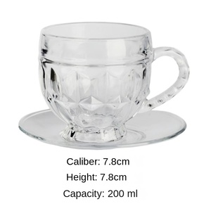 ชุดกาแฟและชาแก้วพกพาสไตล์โมเดิร์น ASKD พร้อมจานรองสำหรับใช้ในบ้าน - Product Image 6
