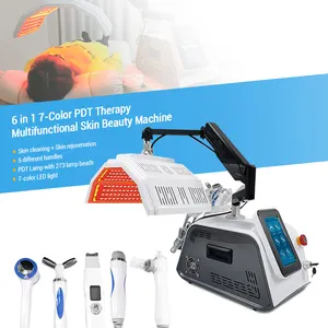 6 In 1 7 Kleuren Pdt Therapie Multifunctionele Huid Schoonheid Bio Pdt Therapie Huid Scrubber Machine