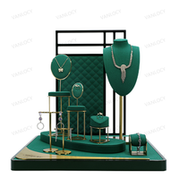 VANLOCY boîte d'emballage de bijoux design présentoir à bijoux bijoux professionnel présentoir vert boucles d'oreilles bague collier présentoir ensemble