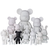 Figurine en vinyle blanc DIY Fluid Bear personnalisable pour peinture acrylique, vente en gros directe usine