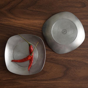 Assiettes à pain Solhui en acier inoxydable 304 de forme carrée Style rétro restauration rapide frites Restaurant hôtel - Product Image 2