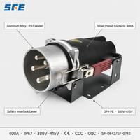 Prise et fiche industrielles étanches IP67 SFE norme IEC 200A-630A, robustes, 3, 4 et 5 broches, mâle et femelle