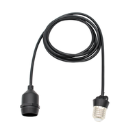 Support de lampe d'extérieur 2M IP44 étanche E27/E26 Ampoules Edison Rallonge Globe pour mariage Noël Douille étanche