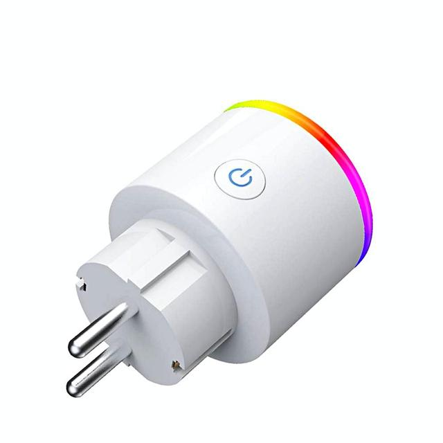 Smart Plug Wifi Eu 16A 220V Plug Wifi Standard Mini Outlet RGB Led Light Wifi Plug for Home