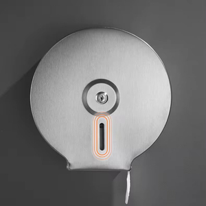 Porte-papier toilette mural circulaire en acier inoxydable 304, distributeur de papier pour salle de bain moderne, design minimaliste - Product Image 2